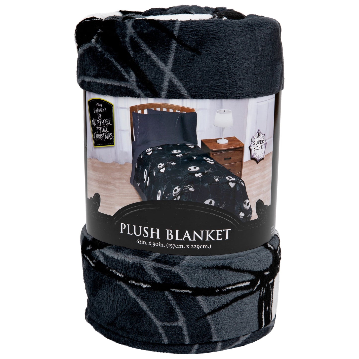 Lightweight Warm Nightmare Before Christmas Jack Skellington 62x90 Plush Throw Blanket, 100% Polyester - Lightweight Plush Warm Blanket for All Seasons Detail