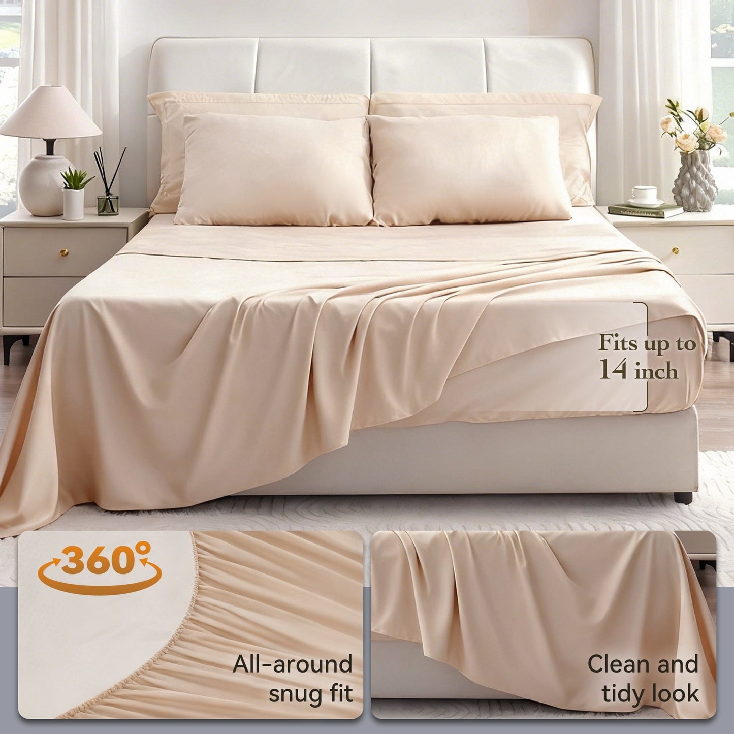 All-Season Twin Comforter Set 5 Pieces,Bed in a Bag, Bedding Set with Comforter,Fitted Sheet,Flat Sheet,Pillowcase, All Season - All-Season Down Alternative Comforter Insert Detail
