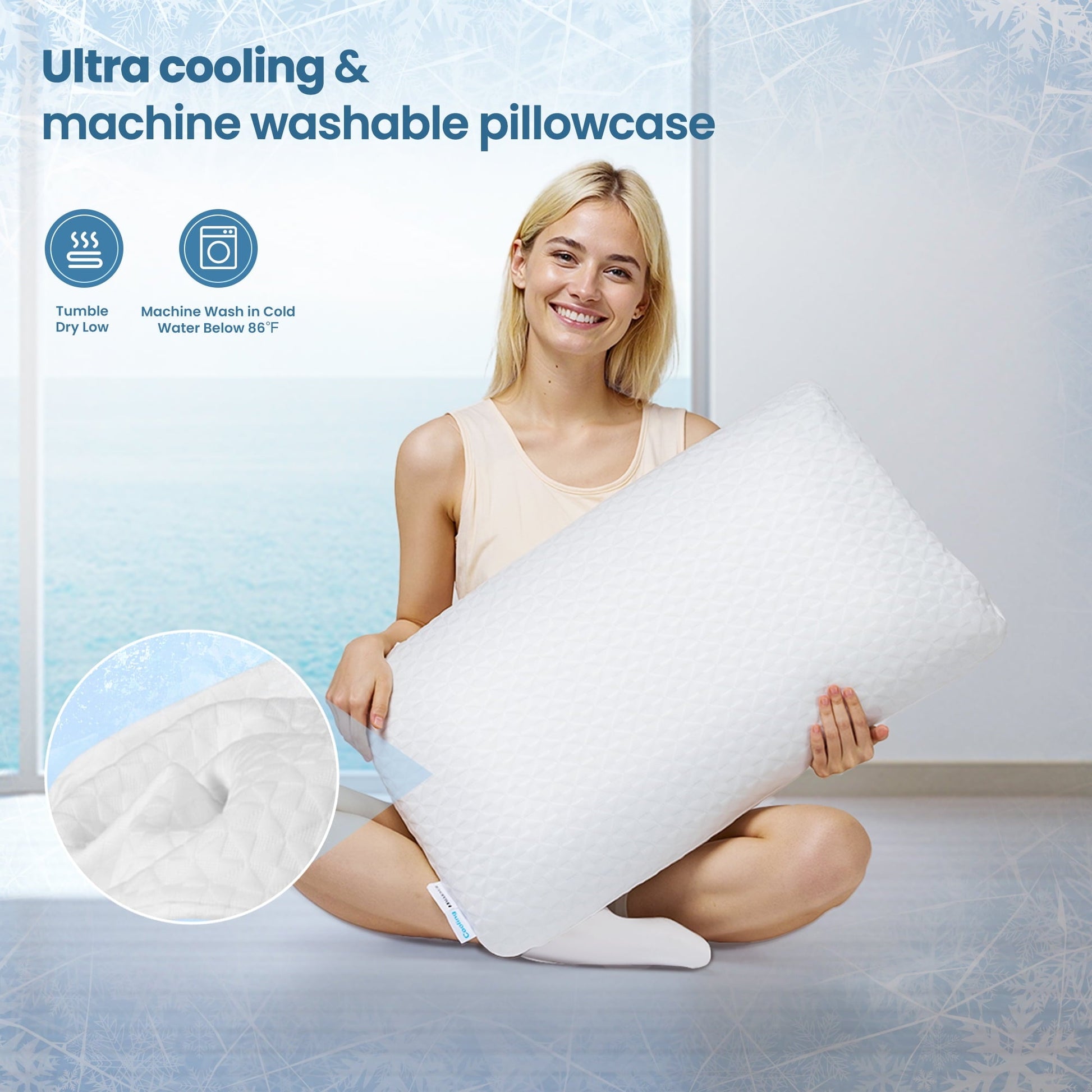 Fluffy Shredded Gel Memory Foam Pillow for Bed, Adjustable Height Bed Pillow with 0.8" Removable Insert, Ergonomic Neck Support for S... - Ergonomic Memory Foam Pillow for Neck Pain Support Detail