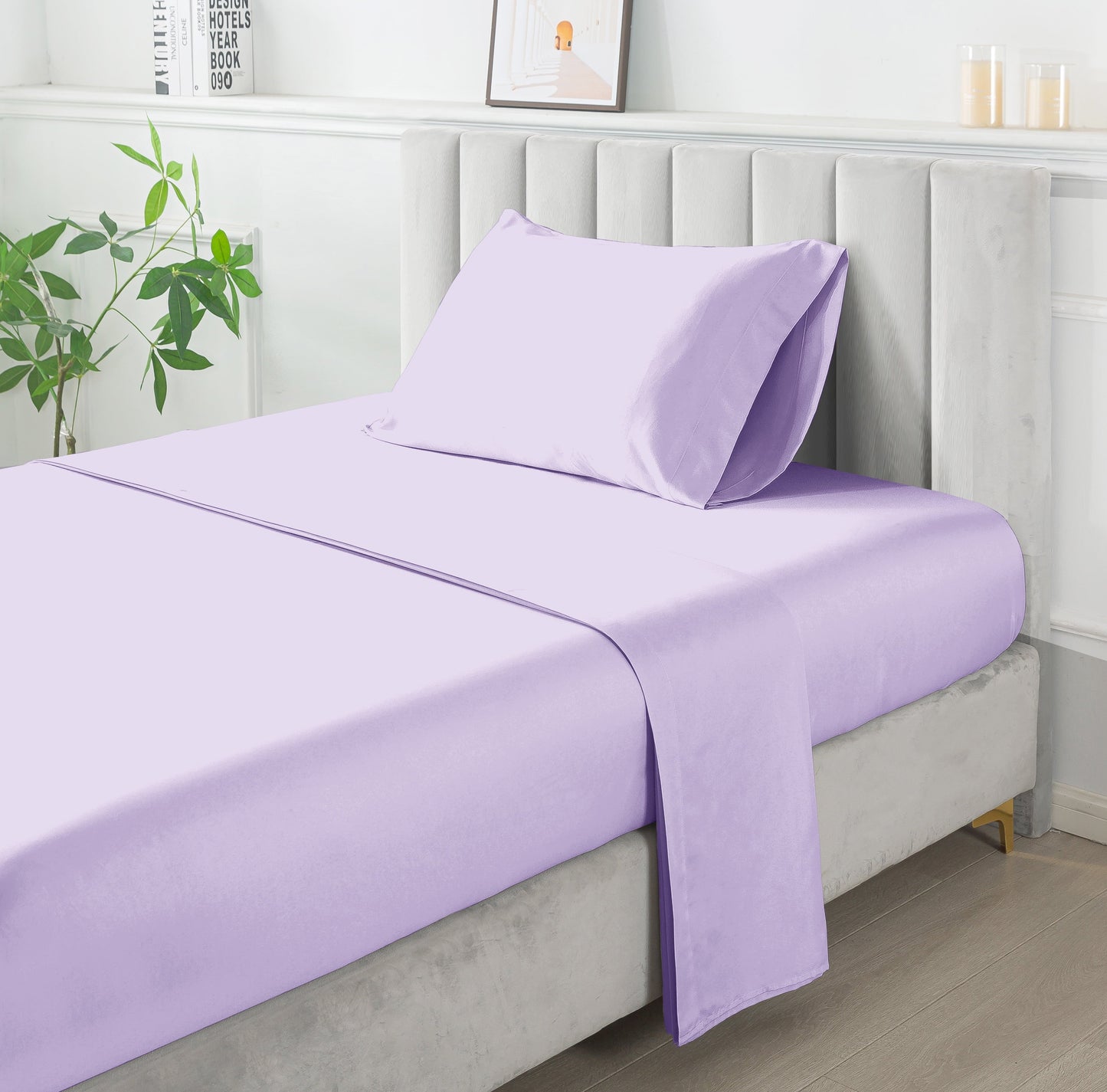 Heavyweight Warmth 5-Piece Purple Metallic Foil Cheetah Bedding Set for Kids with Storage Bag, Twin - Cloud-Like Soft Lightweight Bed Comforter Detail