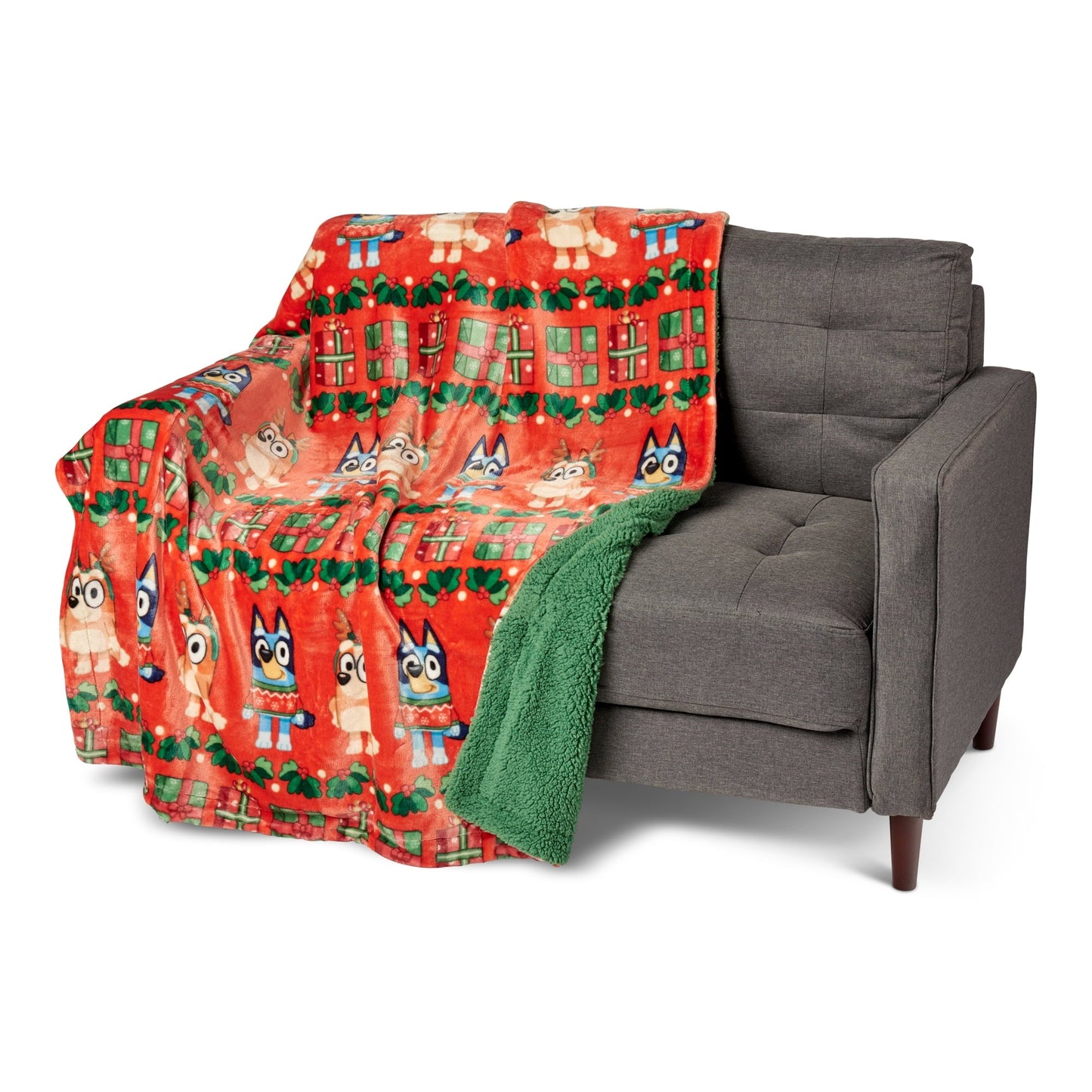 Reversible Sherpa Holidays are Nice Silk Touch Throw Blanket with Sherpa Reverse 50 x 60 inches - Lightweight Plush Warm Blanket for All Seasons Detail