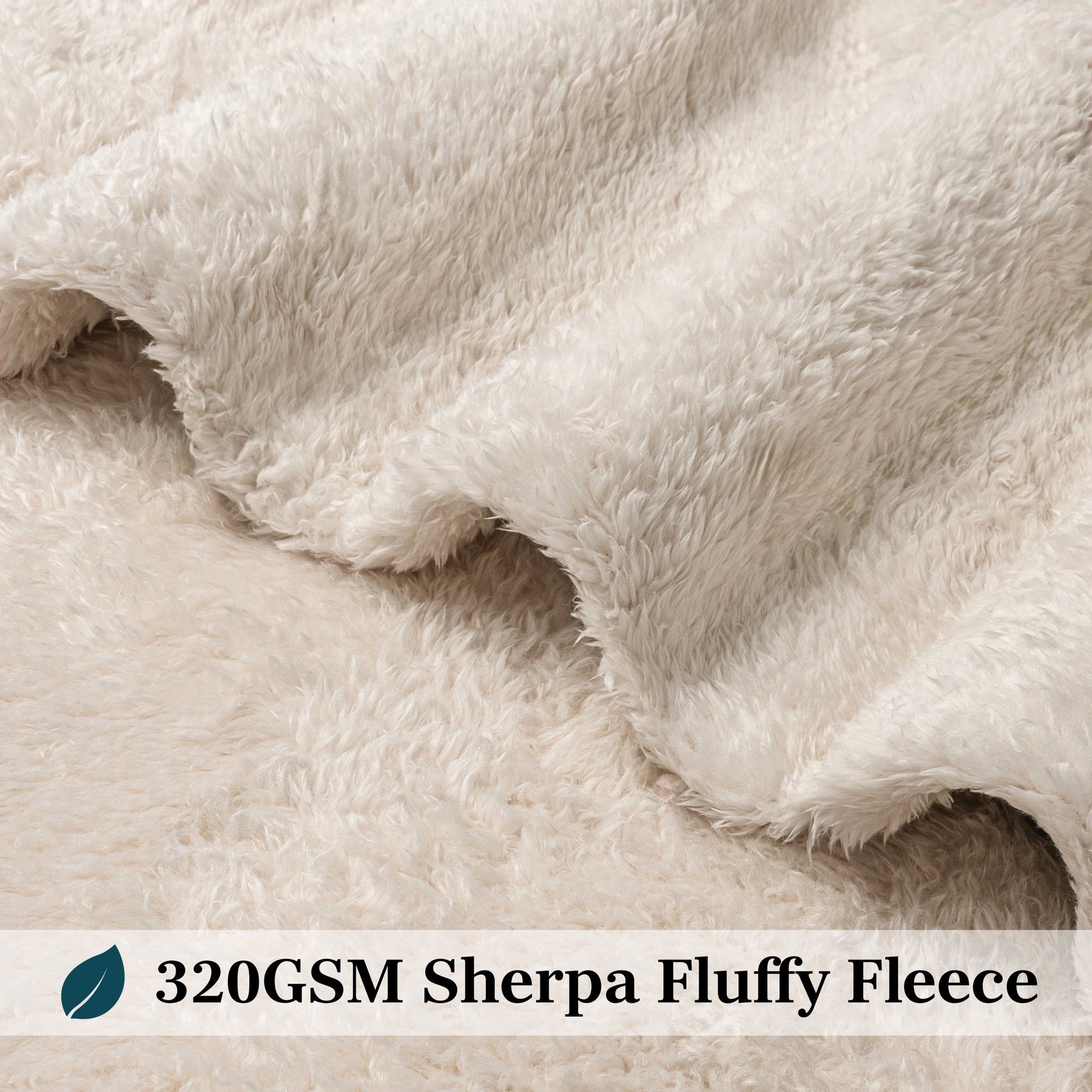 Reversible Sherpa Sherpa Throw Blanket For Couch Sofa, Cream Beige Fluffy Warm Plush Blanket for Bed, Cozy Super Soft Lightweight Throw... - Lightweight Plush Warm Blanket for All Seasons Detail
