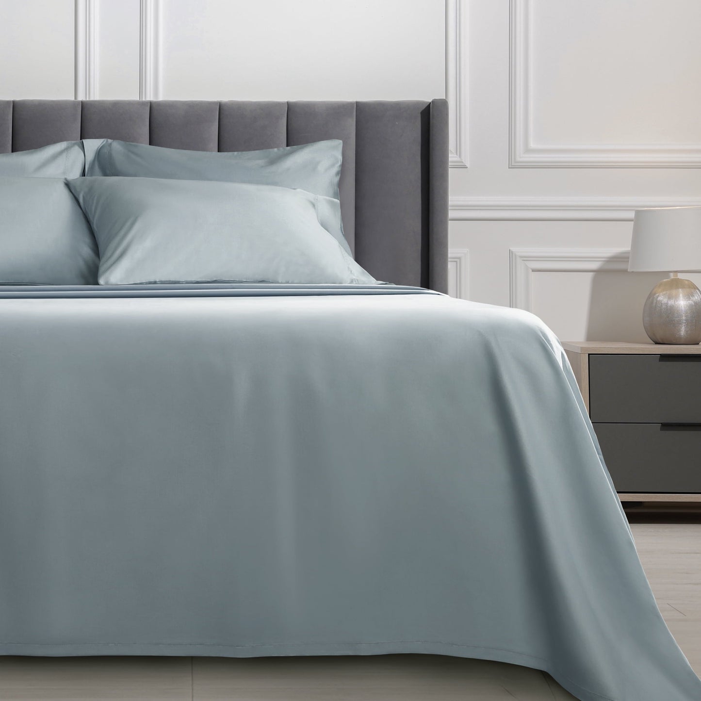 Ultra-Soft 6-Piece 800 Thread Count Lead Cotton Rich Adult Bed Sheet Set, King - Deep Pocket - Luxury Bed Sheet Set with Deep Pockets Detail