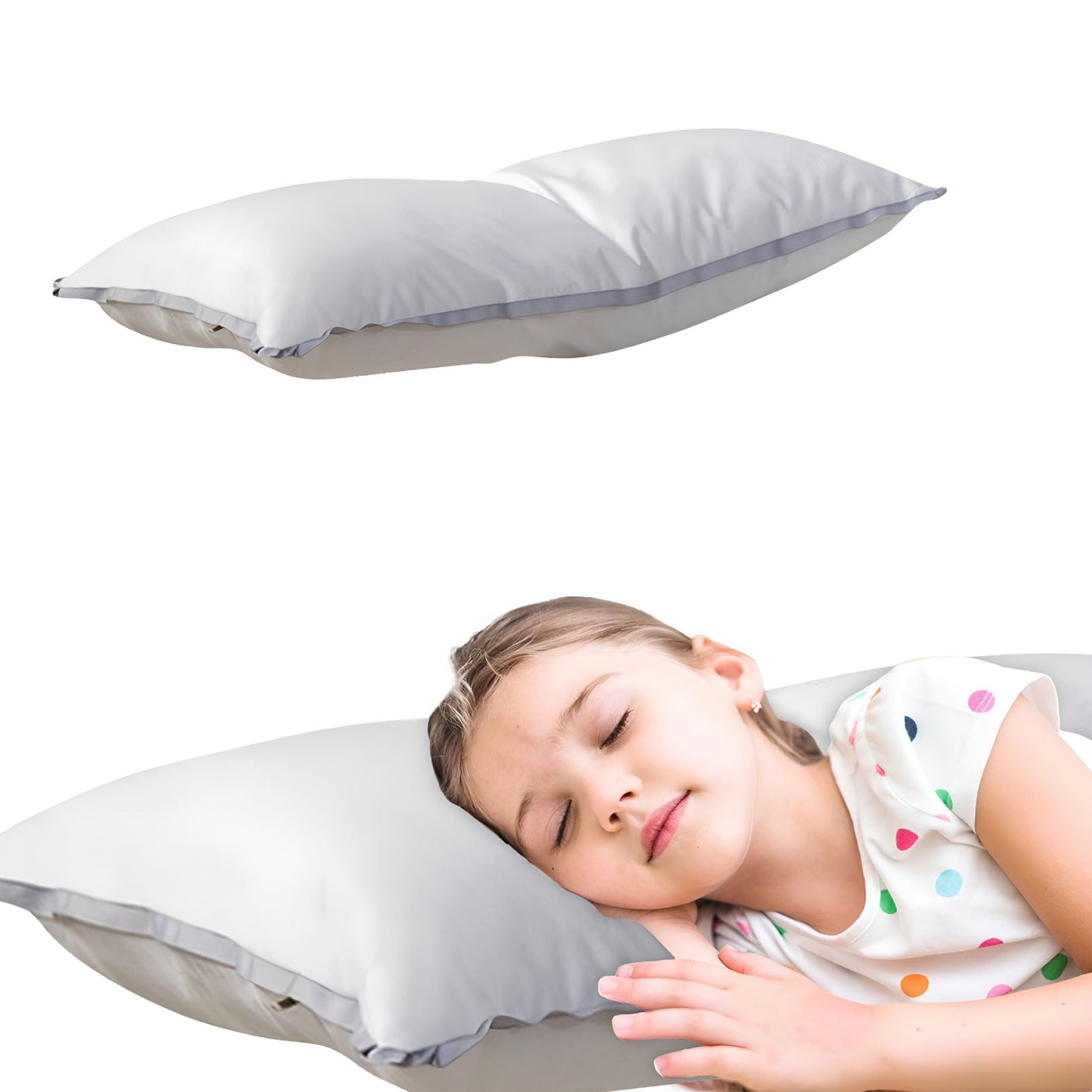 Fluffy Shredded Flat Soft Thin Pillows Queen Size Bed Pillow Hotel Pillows with Down Alternative Fill for Side Back Stomach Sleepers,... - Orthopedic Shredded Foam Bed Pillow Set Detail