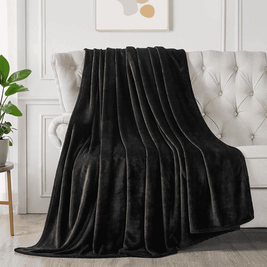Super Soft Flannel Throw Size Blanket, Luxury Plush Cozy Fuzzy Fleece Blanket, Super Soft Warm Big Lightweight Throw Blanket All Seasons... - Luxury Knitted Decorative Throw Blanket with Fringes - Default Title