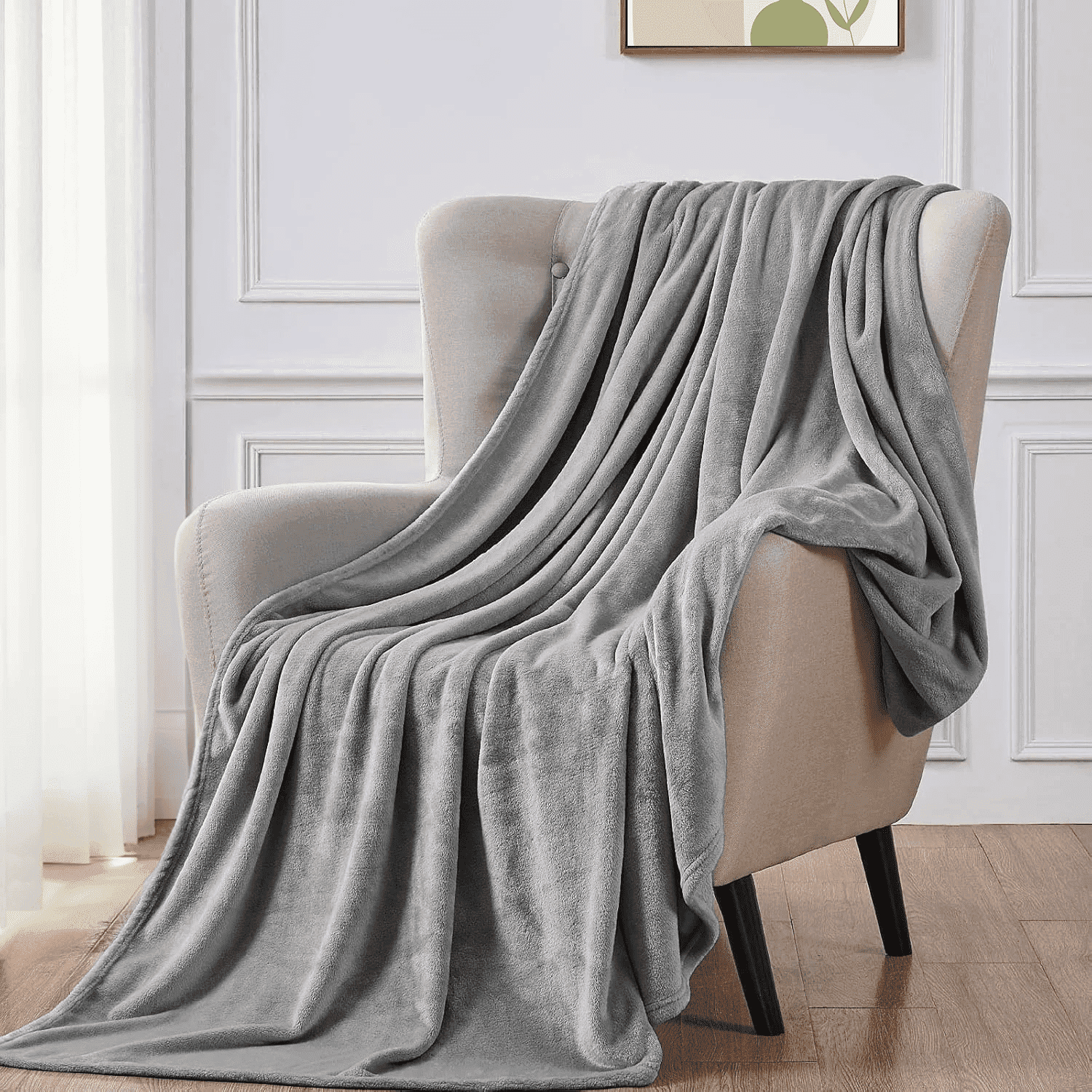 Decorative Knitted Twin Size Blanket for Bed, 60x80inch Super Cozy Soft Bed Blanket for Sleep Snap, Lightweight Reversible Blankets and ... - Cozy Fleece Throw Blanket for Couch & Bed - Default Title